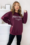 Wine YSLOVE Sweatshirt