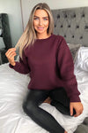 Wine oversized Sweatshirt