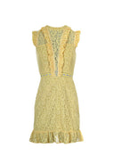 Yellow Lace Frill Detail Dress