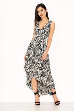 Zebra Animal Print Maxi Dress