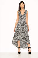 Zebra Animal Print Maxi Dress