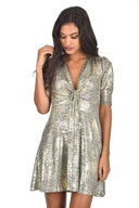 Gold Sparkly Knot Dress