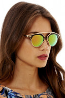 Open Frame             Reflective Sunglasses