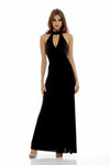 Black High Neck Maxi Dress