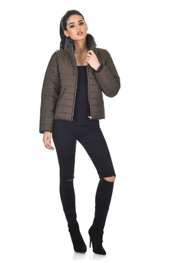 Khaki Puffer Jacket