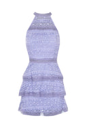 Lilac Lace Layered Mini Dress