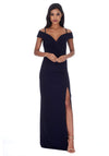 Navy Wrap Over Maxi Dress