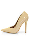 Nude Patent Court Shoe Heels