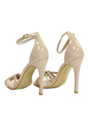 Nude Patent Knot Front Heels