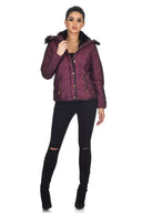 Plum Quilted Jacket