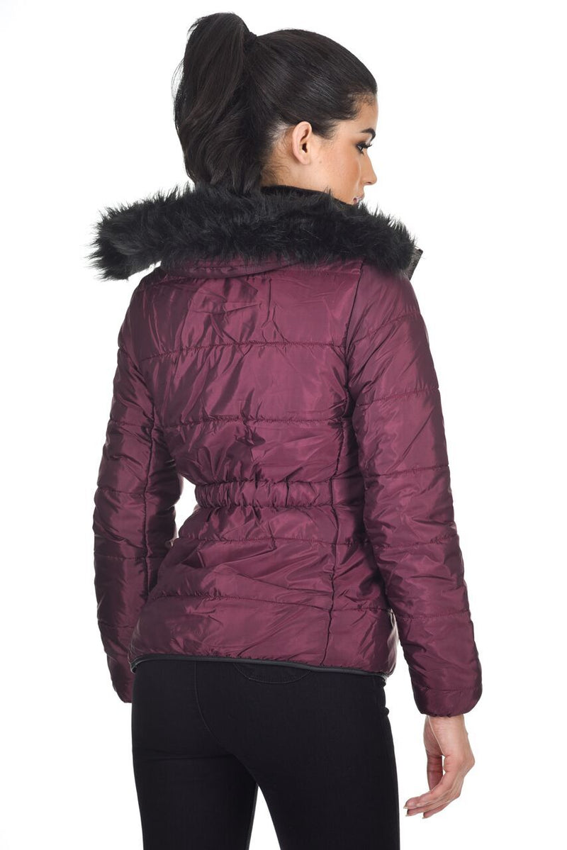 Plum Quilted Jacket