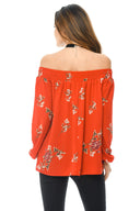 Floral Cold Shoulder Top