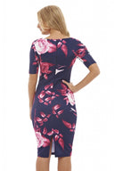 Rose Print Bodycon Dress