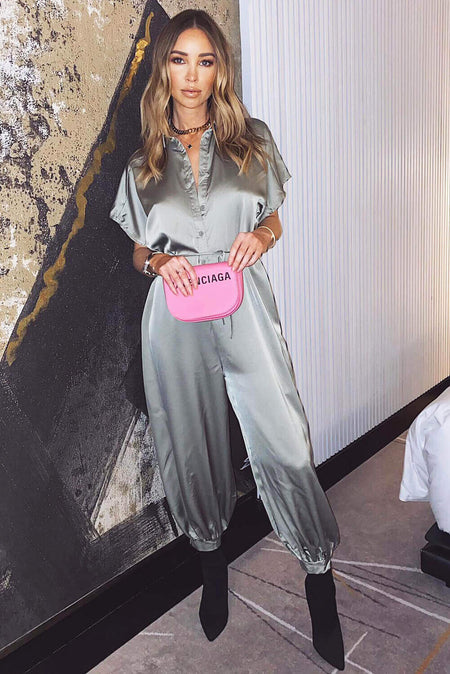 Sage Button Up Jumpsuit