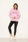 Pink Printed Hoody