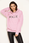 Pink Printed Hoody