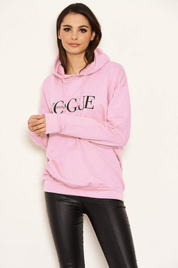 Pink Printed Hoody