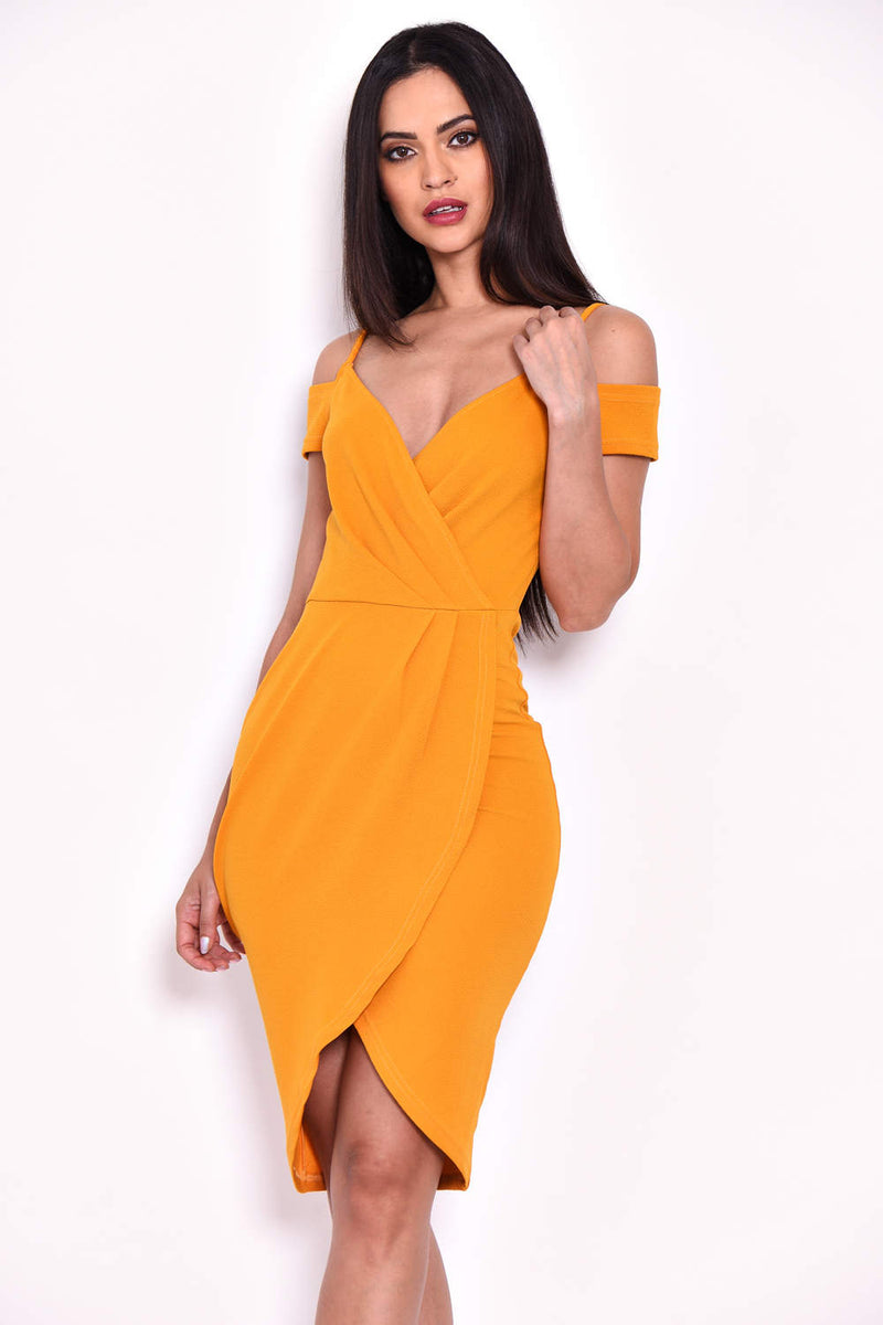 Mustard Wrap Around Dress