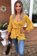 Yellow Floral Printed Top